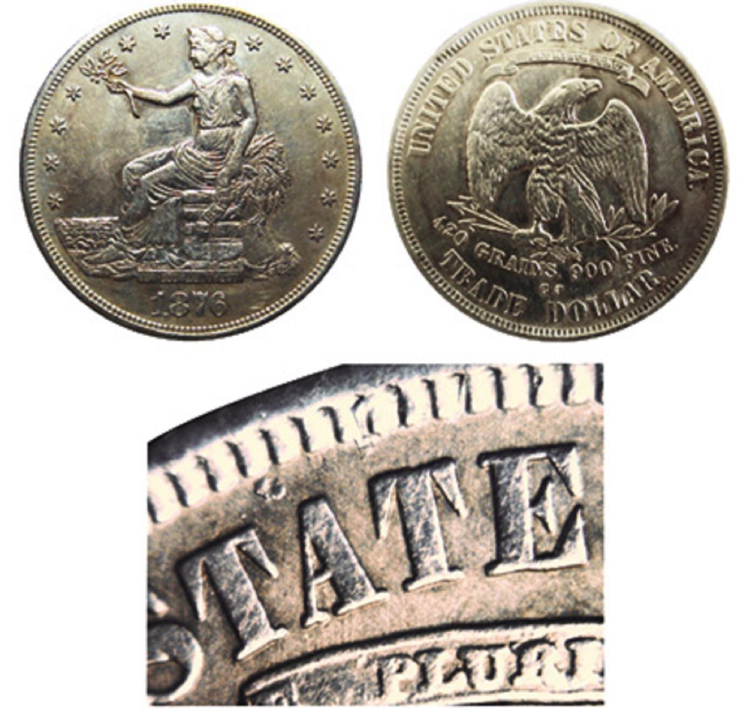 1876-CC-T$1-Trade-Dollar-T1-Obv/T2-Rev